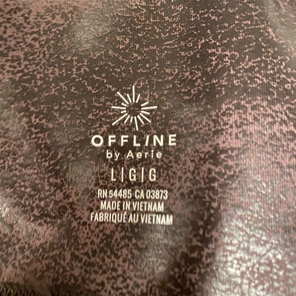 NWOT Brown Shine Crackle Leggings